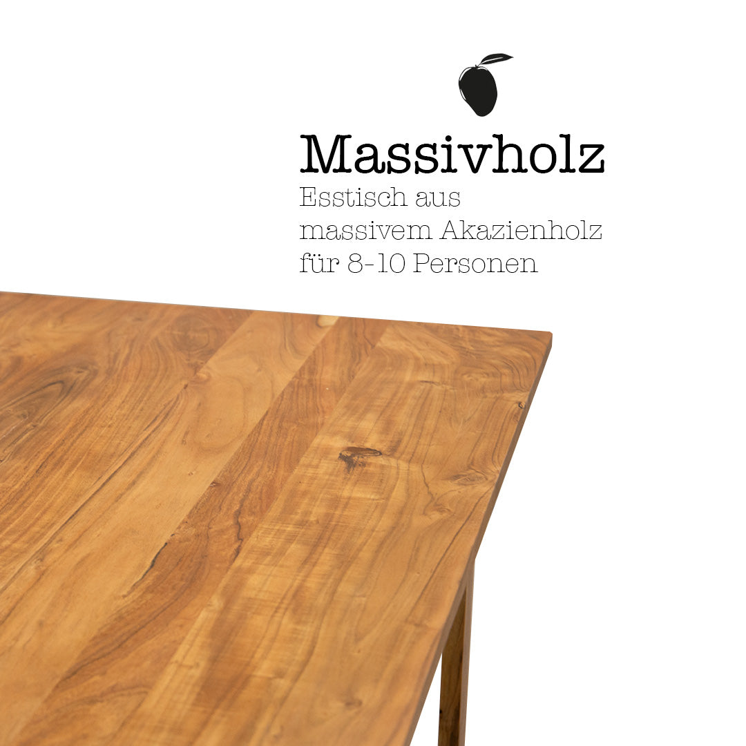 Akazienholz Tisch "The Woody Table 200"
