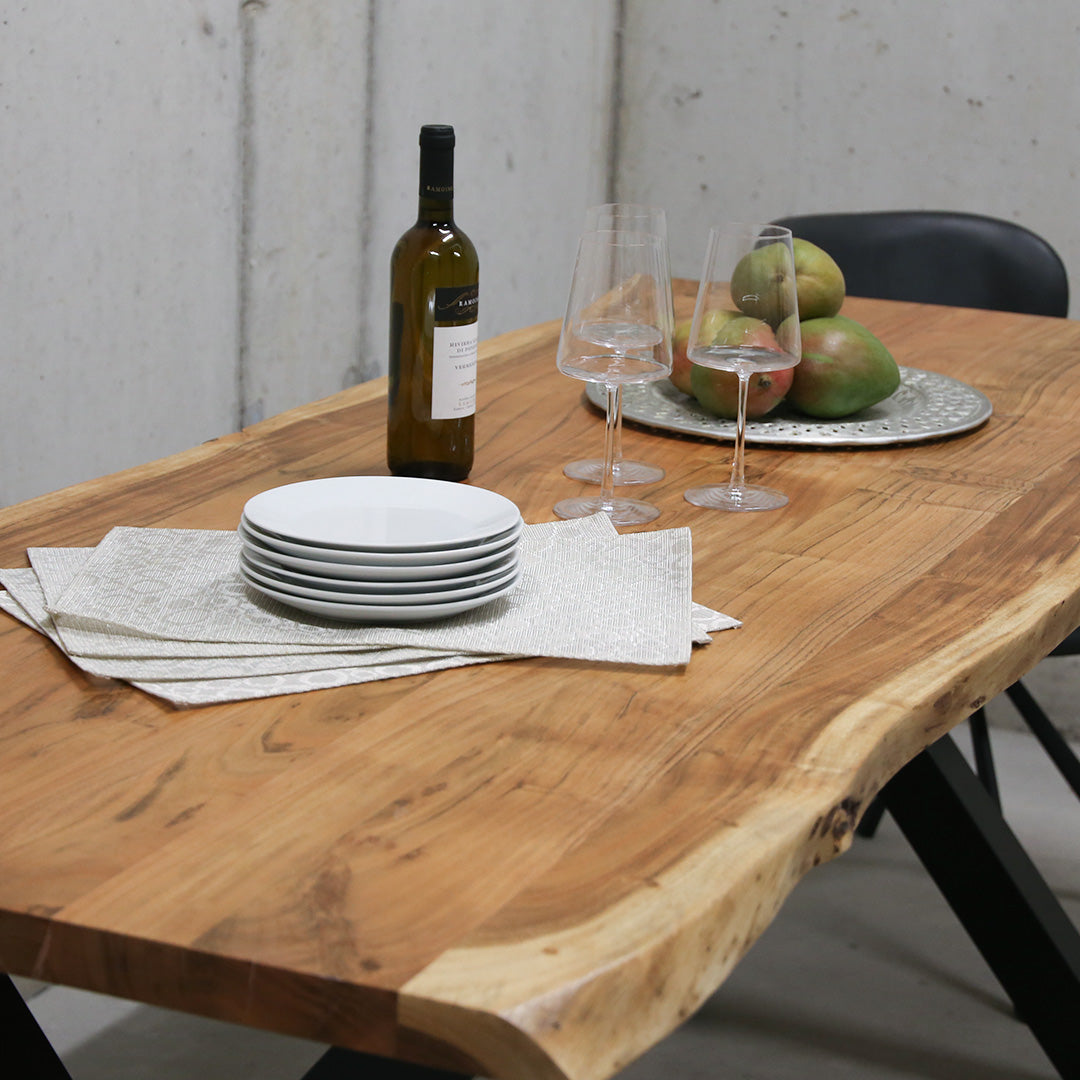 Akazienholz Tisch "The X Table 180"