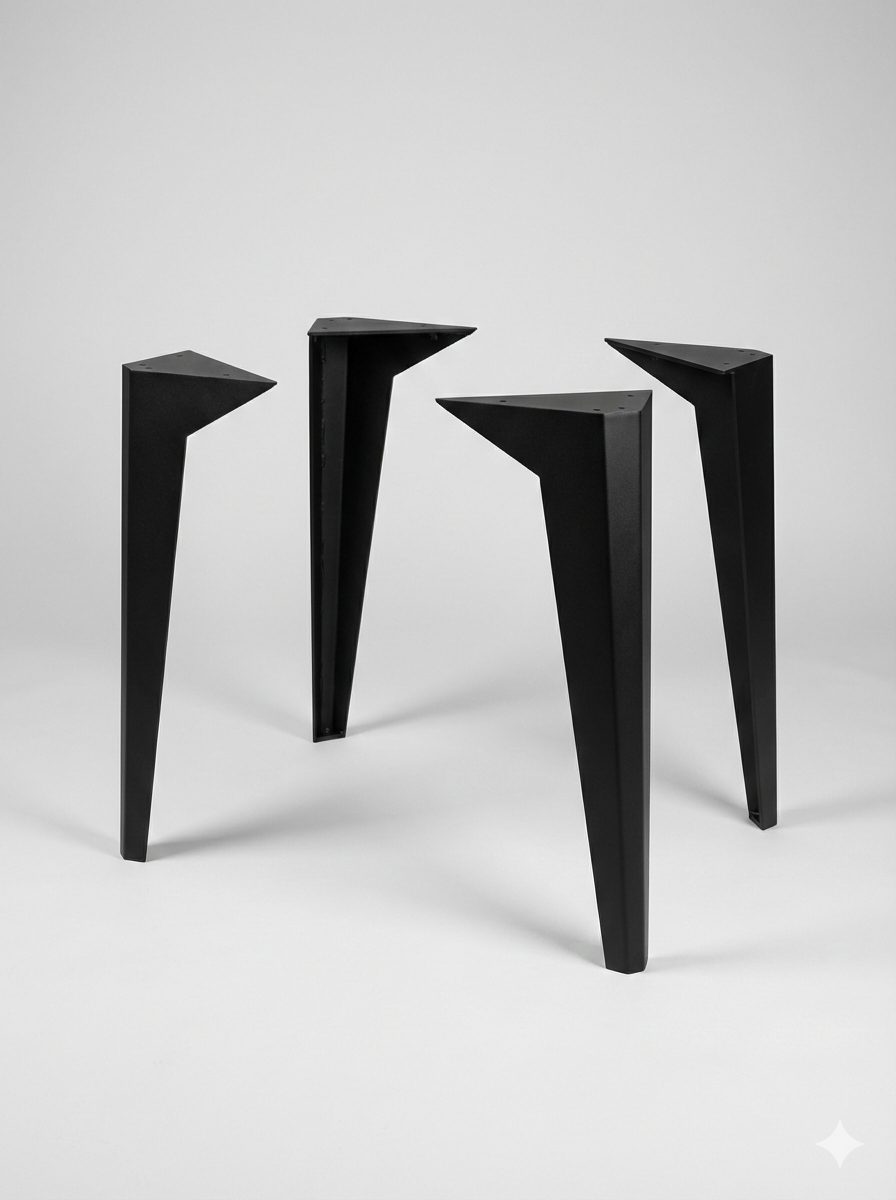 Black steel table legs – Wing Design | Wild Mango Designs