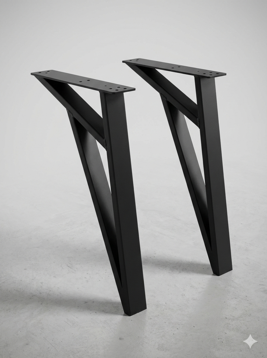 Tischgestell „Z-Frame“ – Stahl Schwarz (Paar)