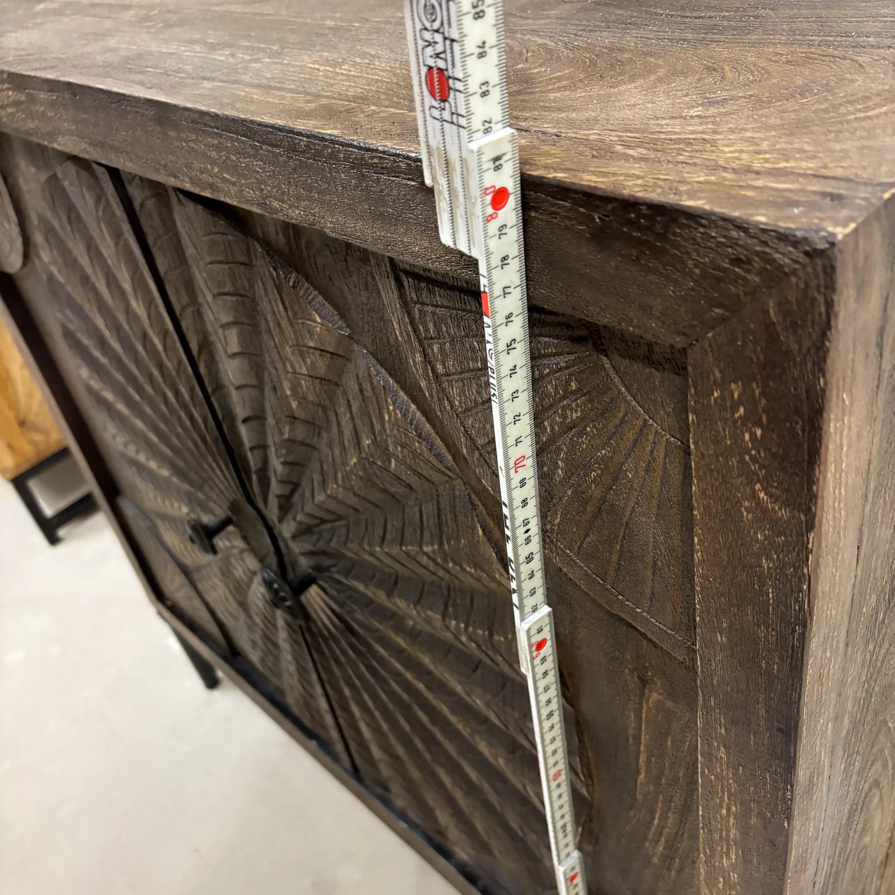 Sideboard -Mango 2 Türen Handgeschnitzt