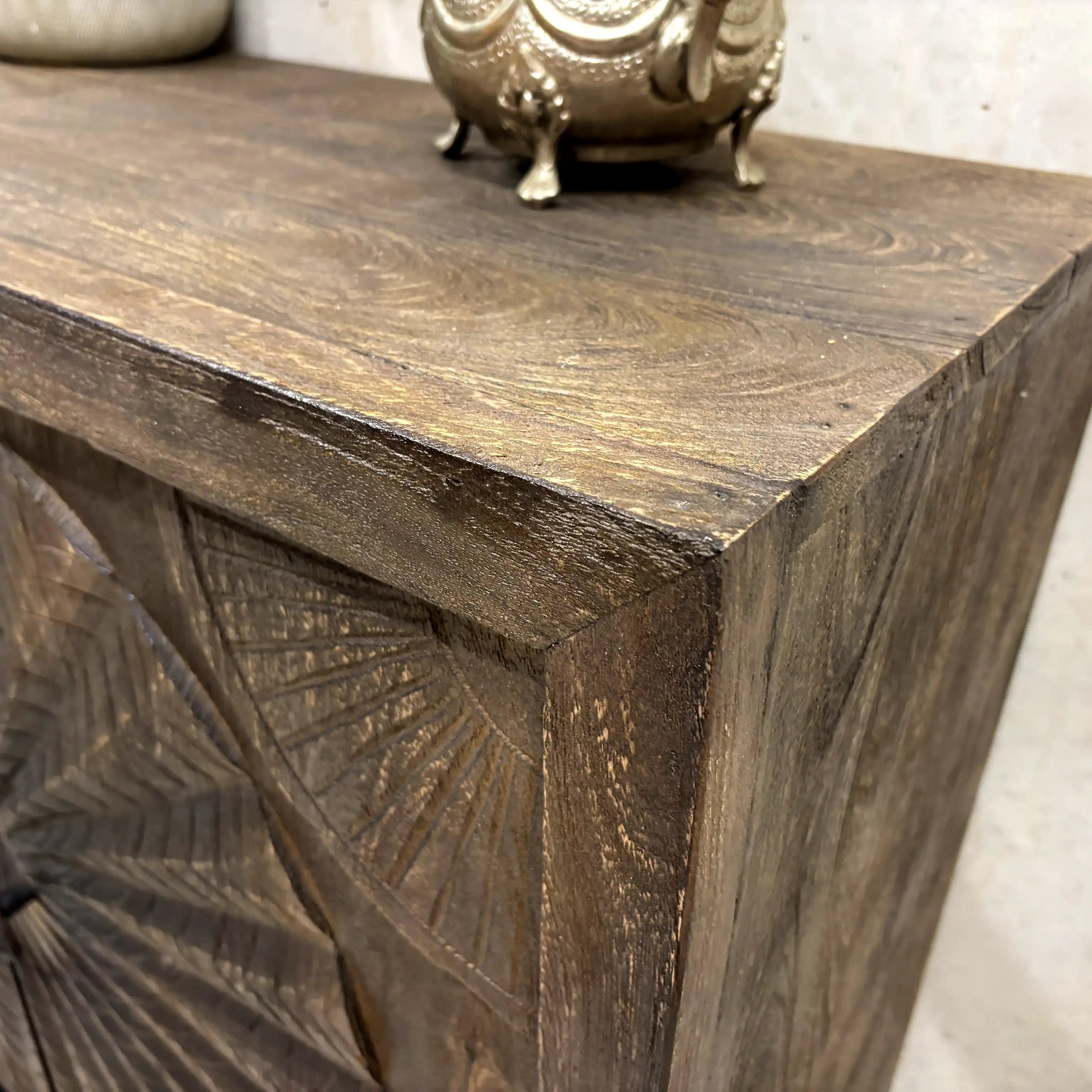 Sideboard -Mango 2 Türen Handgeschnitzt