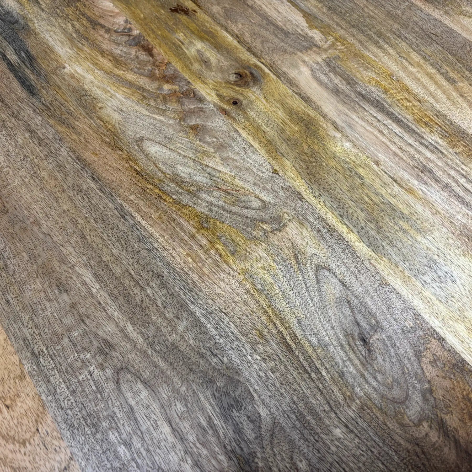 Mango Rundtisch 150 cm Esszimmertisch – Massivholz mit Stahlbeinen