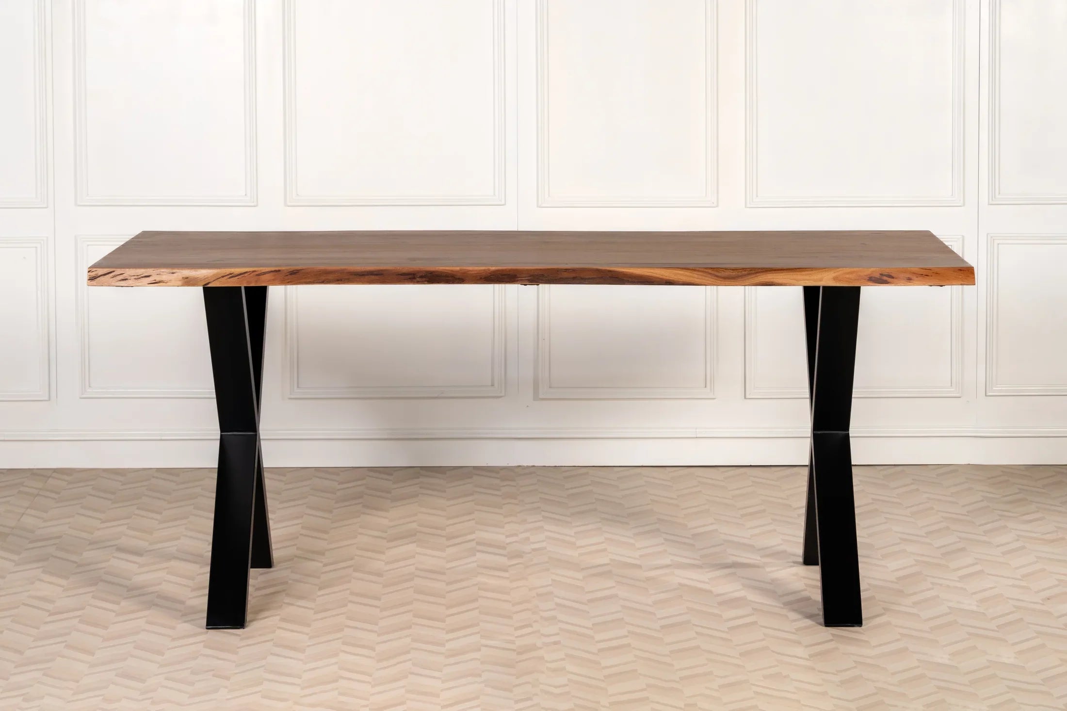 Live Edge Esstisch 200 cm – Wähle Tischplatte & Beine