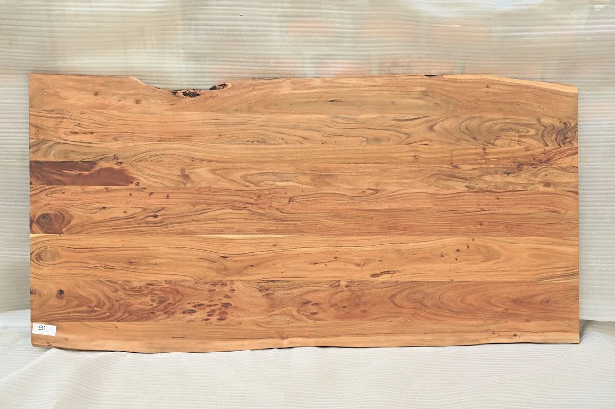 Baumkante Tischplatte Unikat 091 – Akazie 240 cm, Aufsicht #Tischplatte_Unikat 091