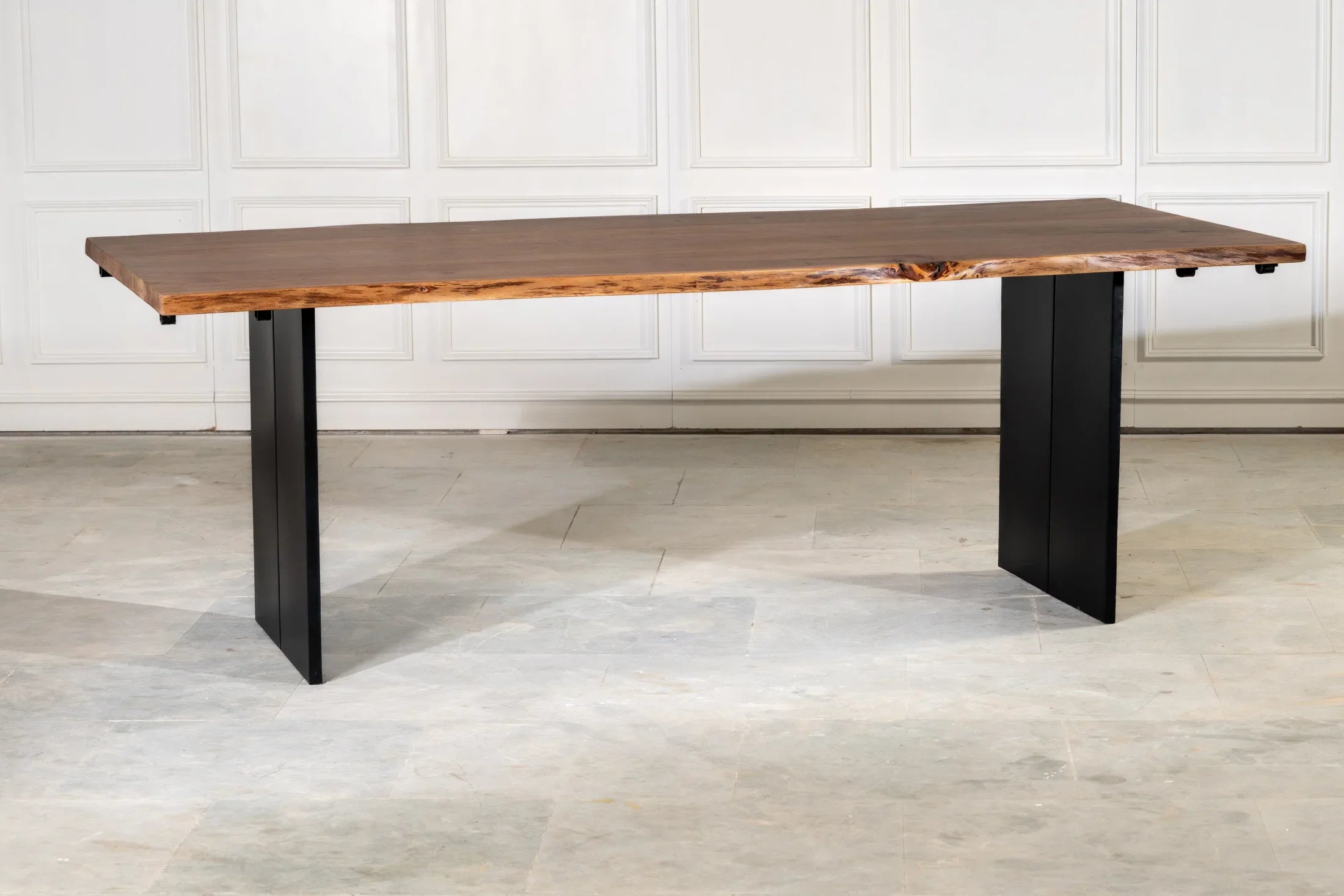 Beinset Live Edge 220–300 cm – U / X / Stahlplatte Split