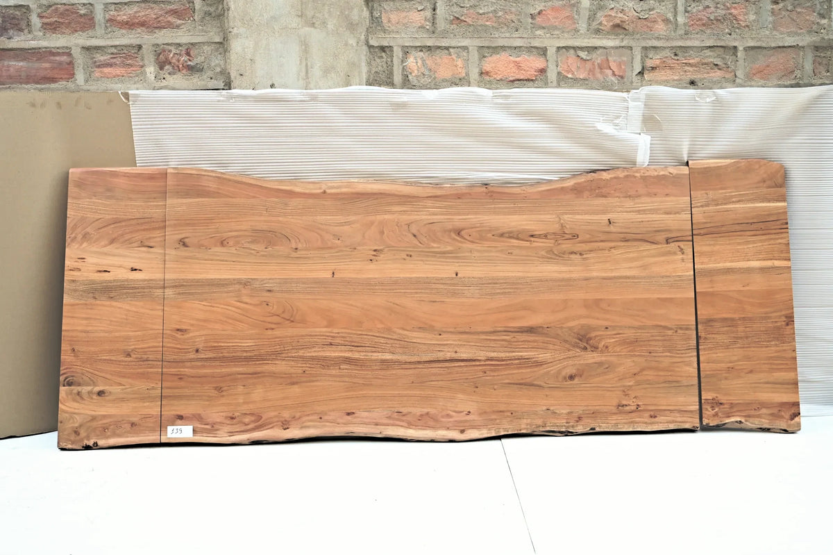Baumkante Tischplatte Unikat 139 – Akazie 220–300 cm, Aufsicht #Tischplatte_Unikat 139