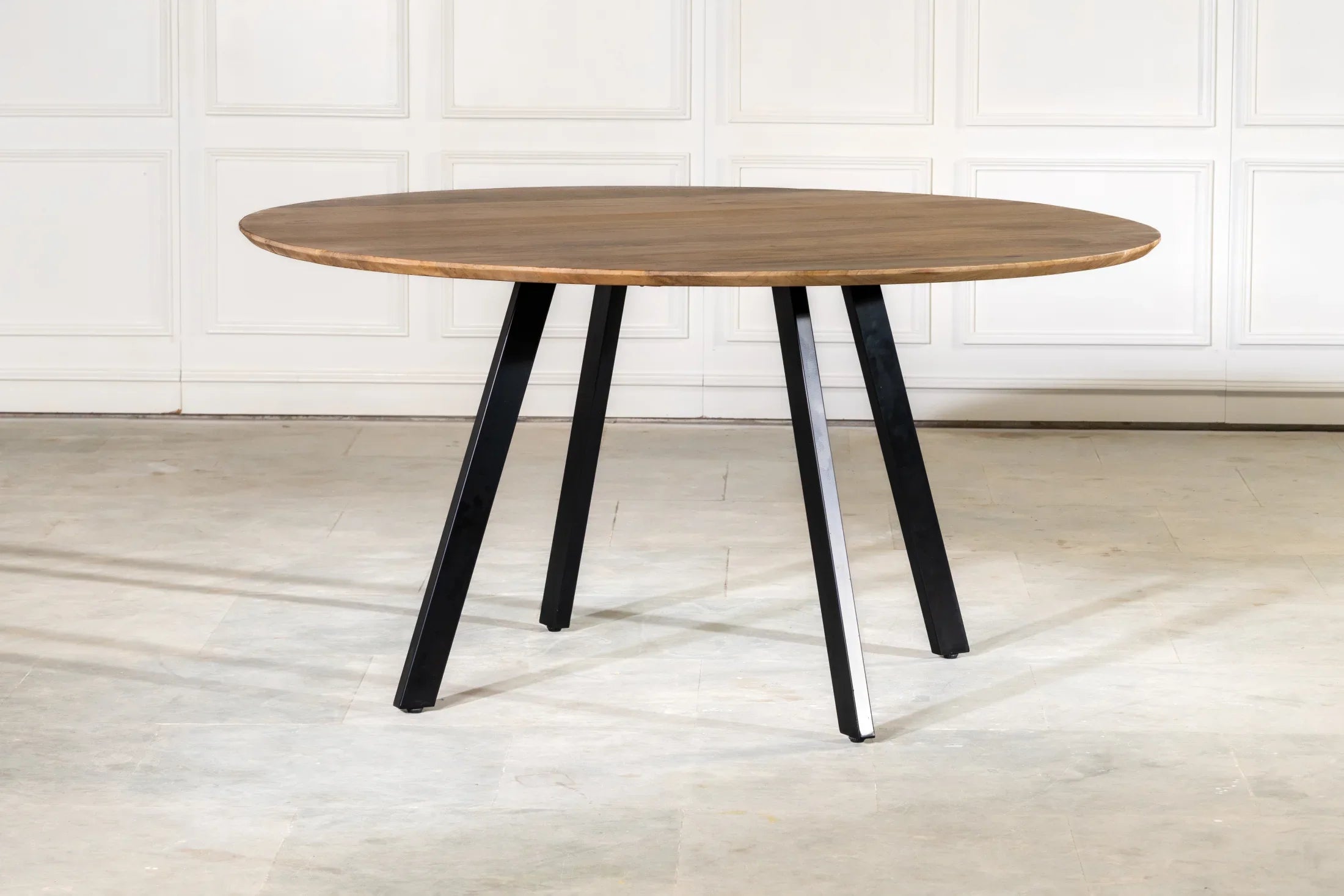 Runder Esstisch 150 cm Akazie – 4 Beine (SGL)