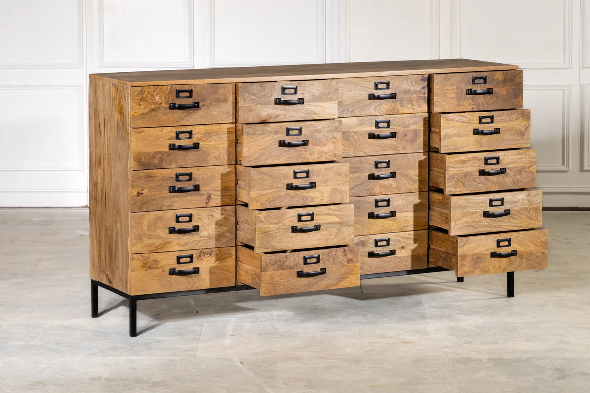 Apothekerschrank Massivholz „Der Apotheker" – 20 Schubladen