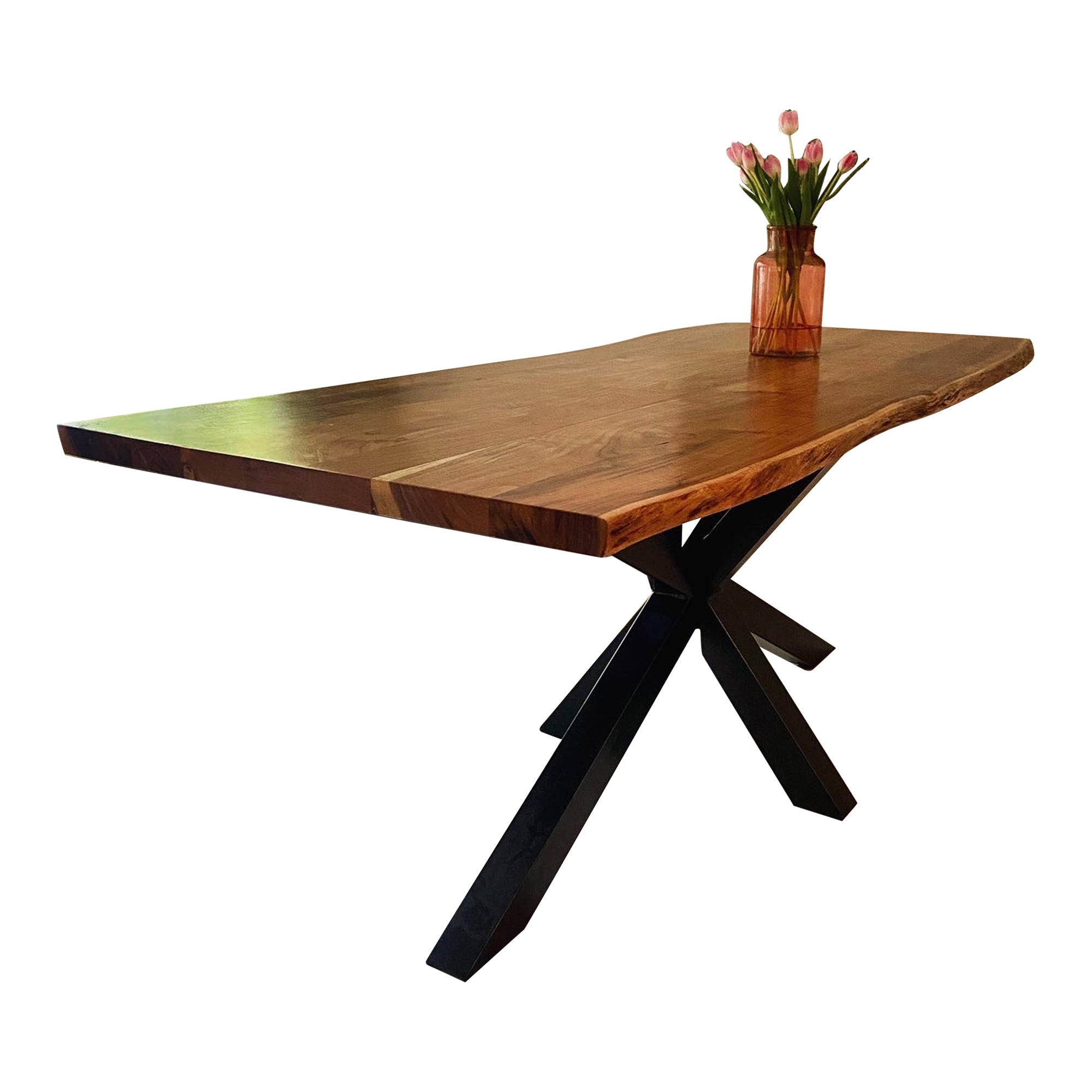 Akazienholz Tisch mit Baumkante "Wild Star"