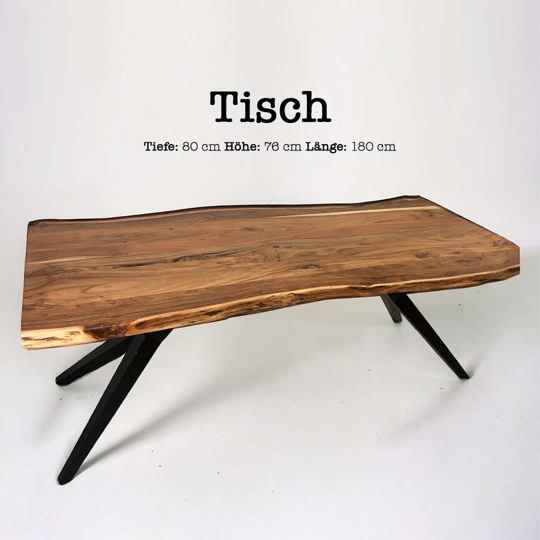 Akazienholz Tisch "The balanced X Table 180"
