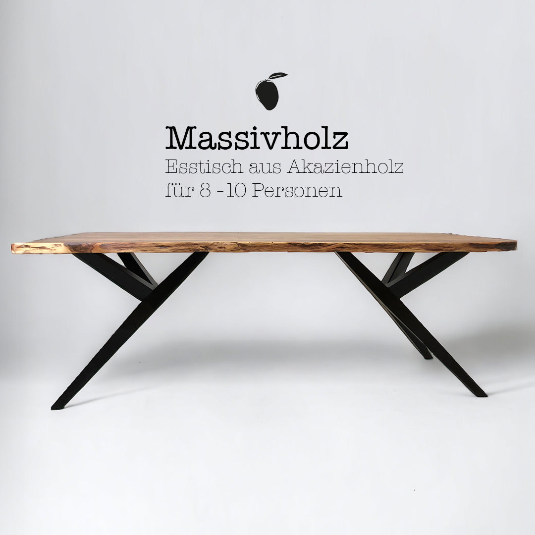 Akazienholz Tisch "The balanced X Table 180"