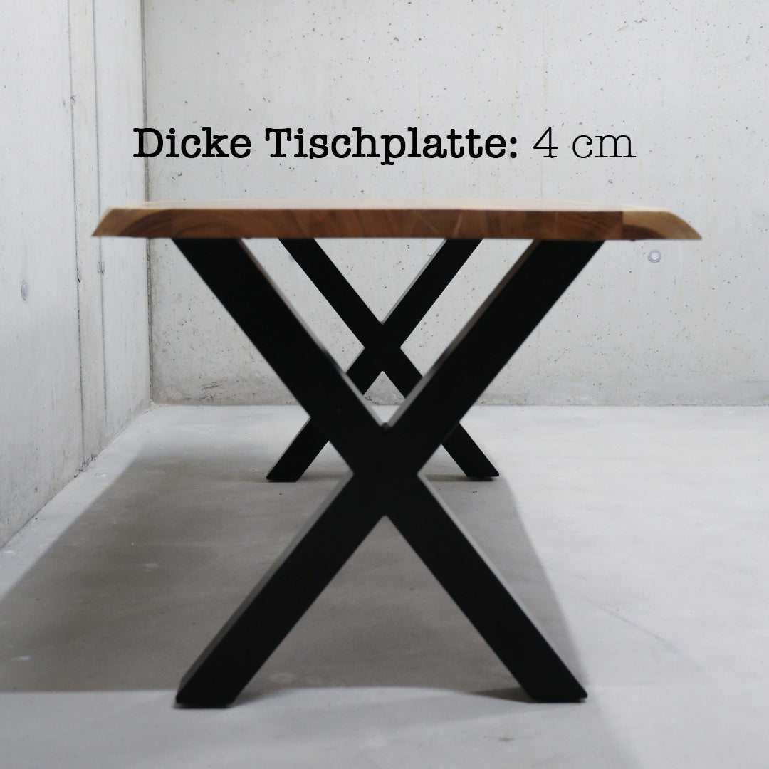 Akazienholz Tisch "The X Table 200"
