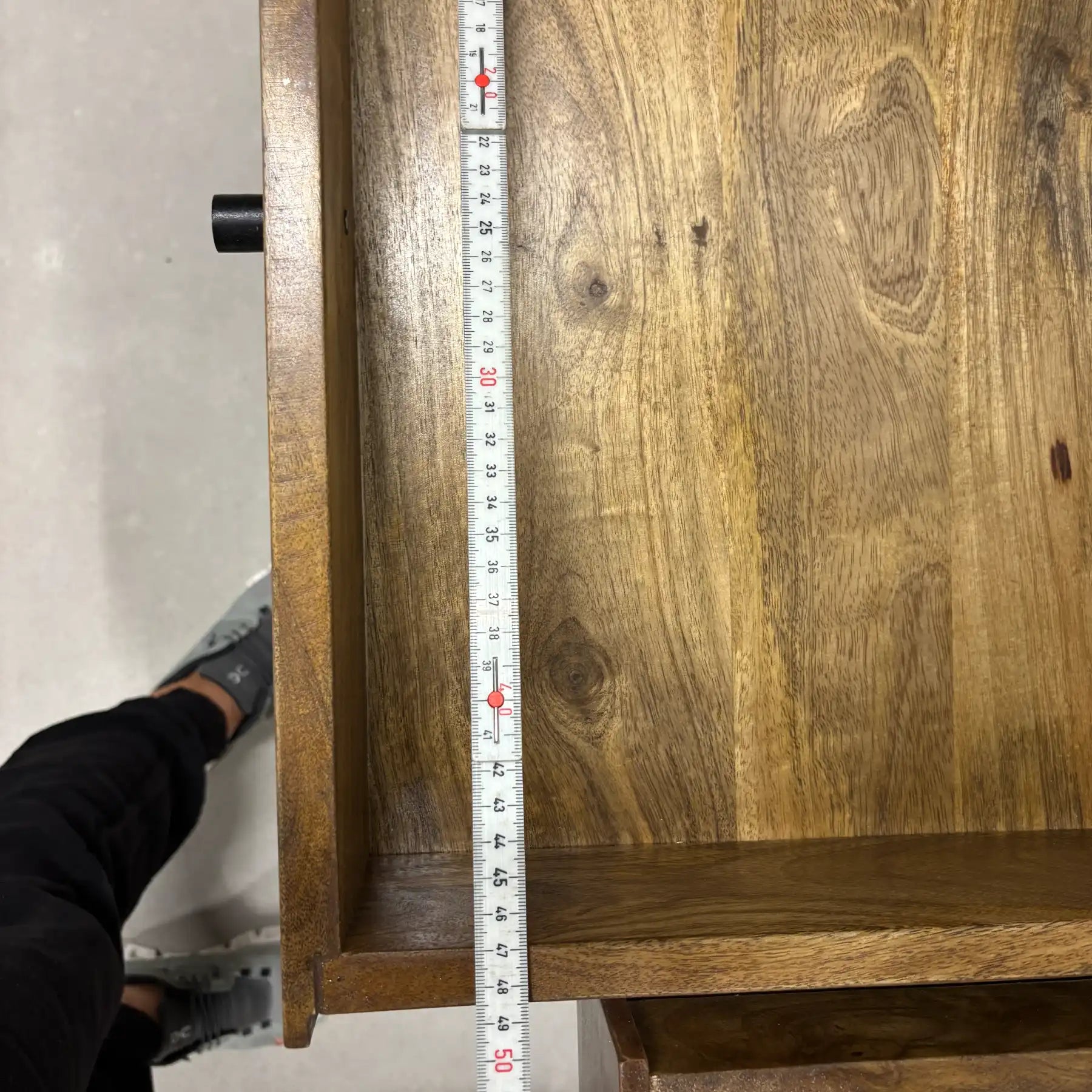 Bureau en manguier à 3 tiroirs – bureau armoire en bois massif 