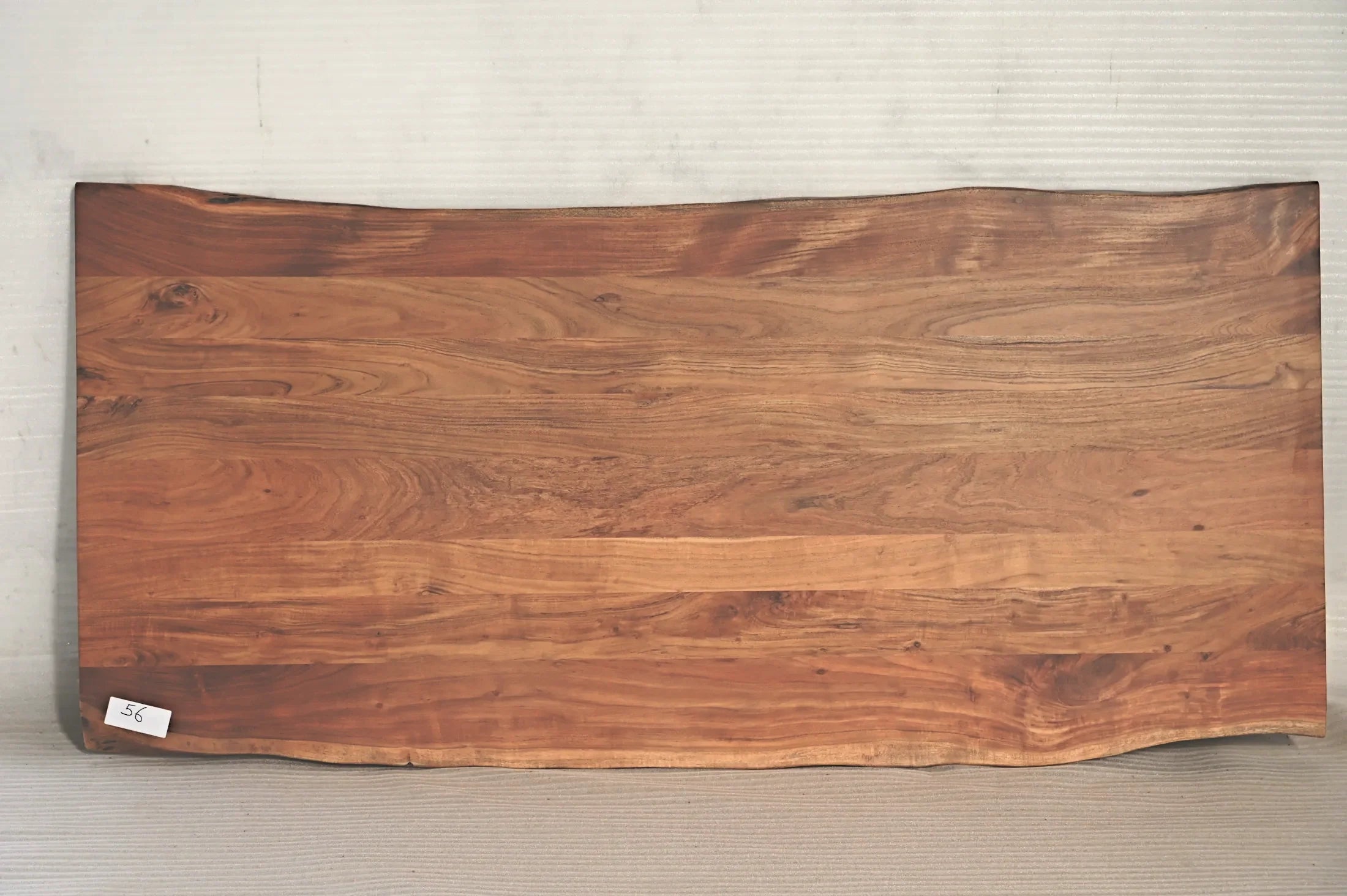 Baumkante Tischplatte Unikat 056 – Akazie 200 cm, Aufsicht #Tischplatte_Unikat 056