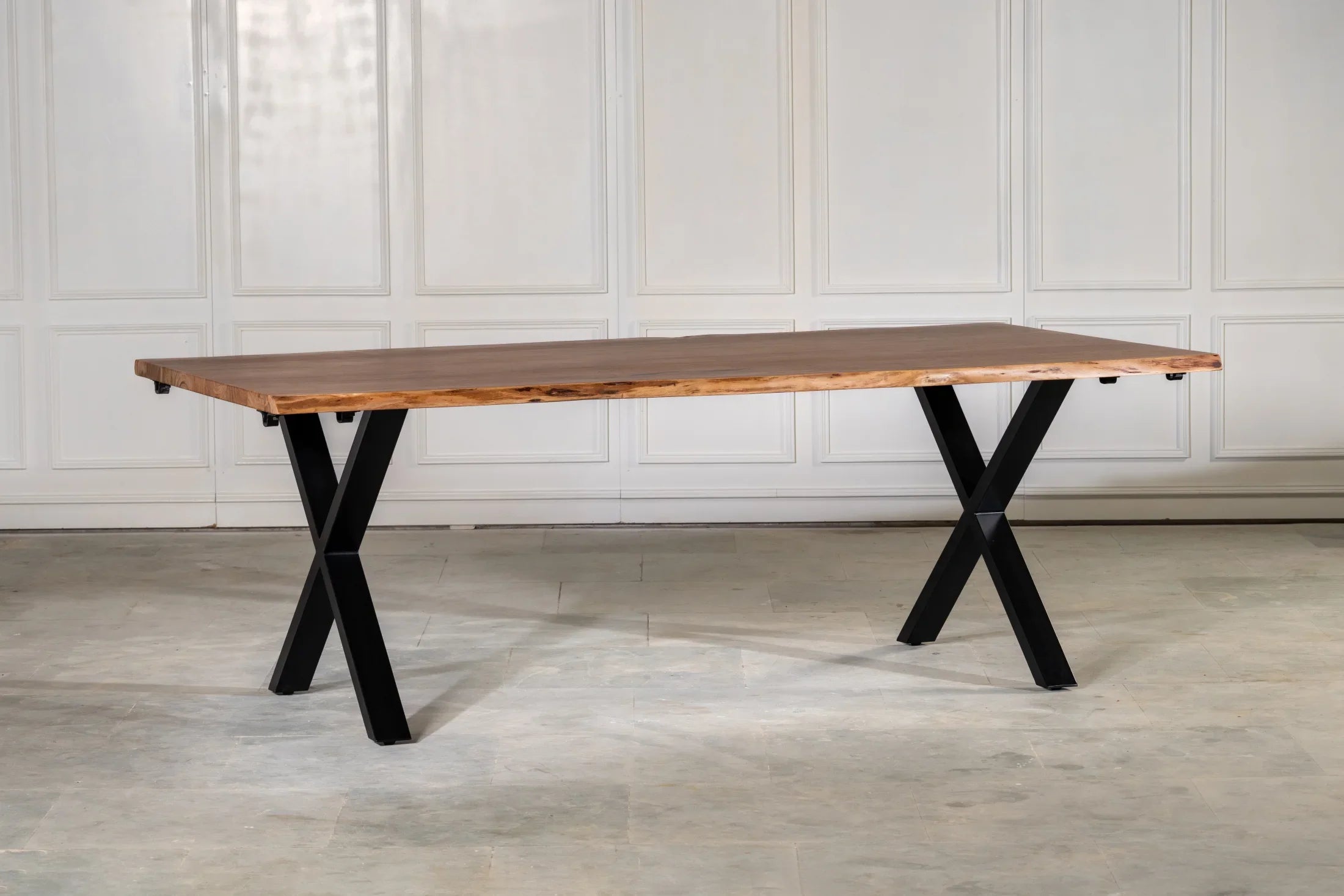 Live Edge Ausziehtisch 220–300 cm – Wähle Tischplatte & Beine