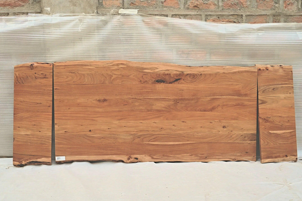 Baumkante Tischplatte Unikat 115 – Akazie 220–300 cm, Aufsicht #Tischplatte_Unikat 115
