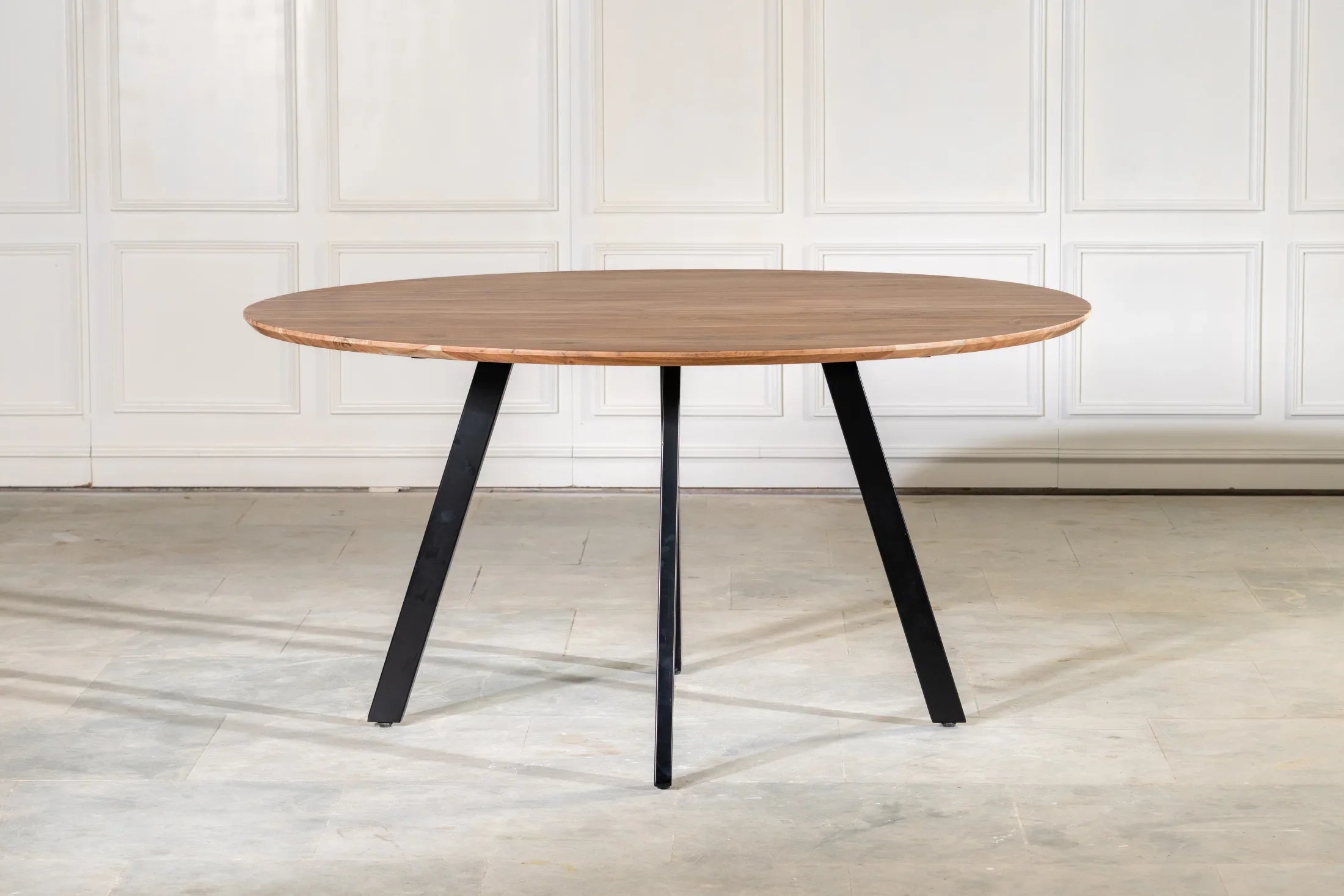 Runder Esstisch 150 cm Akazie – 4 Beine (SGL)