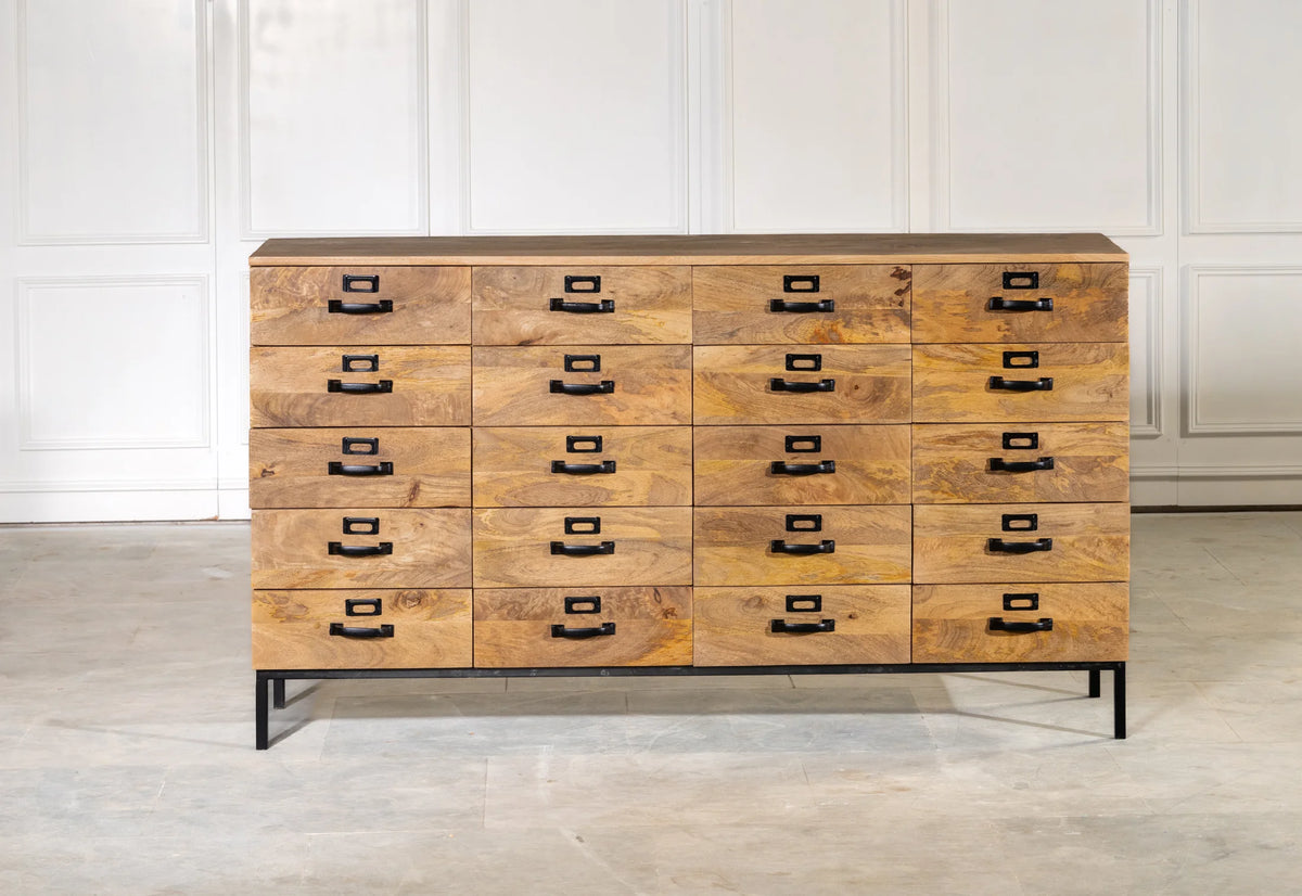 Apothekerschrank Massivholz „Der Apotheker" – 20 Schubladen